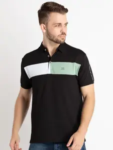 Status Quo Colorblocked Polo Collar T-shirt
