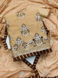 SHADOW & SAINING Ethnic Motif Embroidered Unstitched Dress Material