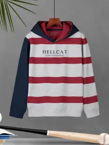 HELLCAT Boys Striped Hooded Pullover