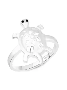 Vighnaharta Rhodium Plated Finger Ring