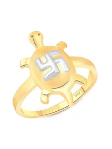 Vighnaharta Gold Plated Finger Ring