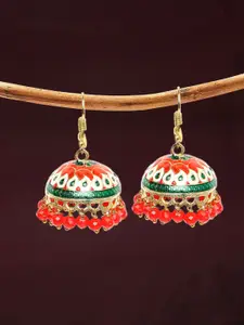 OOMPH Meenakari Dome Shaped Jhumkas