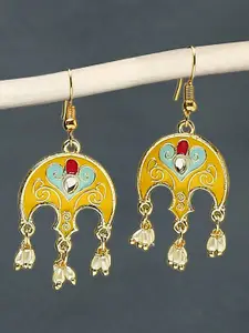 OOMPH Beaded Floral Drop Earrings