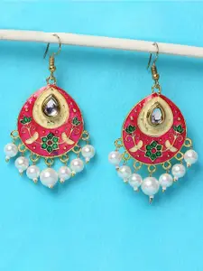 OOMPH Teardrop Shaped Beaded Drop Earrings