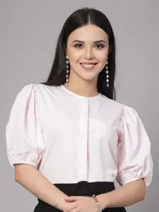 Style Quotient Puff Sleeves Shirt Style Top