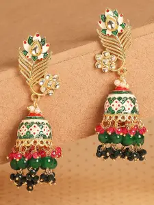 OOMPH Peacock Shaped Jhumkas