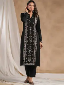 Ishin Ethnic Motifs Woven Design Straight Kurta