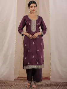 Ishin Ethnic Motifs Embroidered Straight Kurta