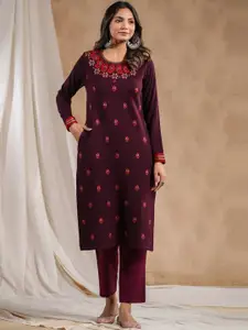 Ishin Ethnic Motifs Woven Design Jacquard Kurta