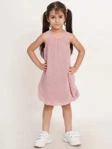 Creative Kids Girls Self Design Shoulder Straps A-Line Dress
