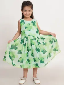 Creative Kids Girls Floral Printed Fit & Flare Midi Dress