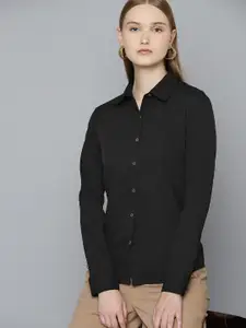 Chemistry Women Standard Regular Fit Self Design Casual Shirt