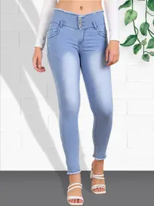 A-Okay Women Mid-Rise Clean Look Heavy Fade Stretchable Jeans