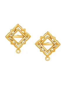 Kicky And Perky Gold-Toned Contemporary Stud Earrings