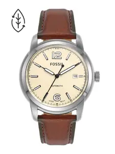 Fossil Heritage Men Leather Straps Analogue Automatic Motion Powered Watch ME3221