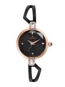 Escort Women Embellished Dial & Bracelet Style Straps Analogue Watch E18007378RGBTM3