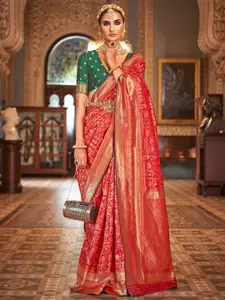 Anouk Woven Design Zari Silk Blend Banarasi Saree