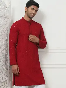 Anouk Geometric Embroidered Sequinned Kurta