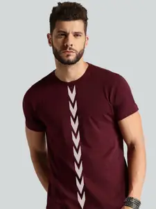 Elibolz Geometric Printed Cotton T-shirt