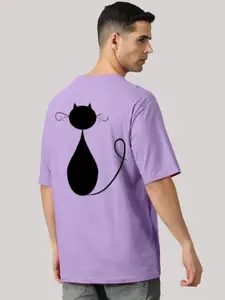 Elibolz Graphic Printed Round Neck Cotton Oversized T-shirt