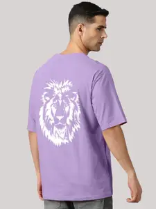 Elibolz Graphic Printed Round Neck Cotton Oversized T-shirt