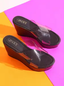 GNIST Open Toe Wedge Heels