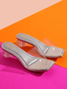 GNIST Open Toe Block Heels