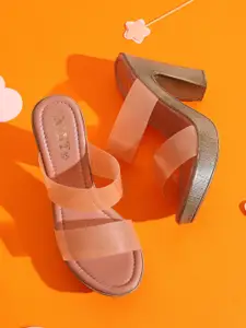 GNIST Open Toe Block Heels