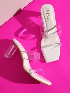 GNIST Double Straps Block Heels