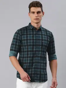 Majestic Man Men Comfort Slim Fit Tartan Checked Pure Cotton Casual Shirt