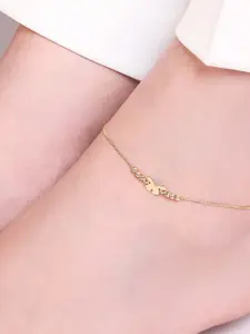 Zavya Women Gold-Plated 925 Sterling Silver Anklets