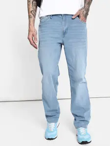 The  Roadster Life Co. Men Straight Fit Light Fade Jeans