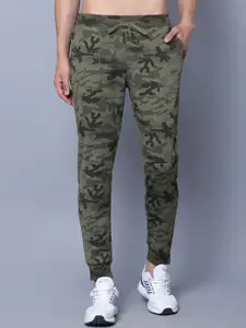 Shiv Naresh Men Camouflage Printed Cotton Mid-Rise Rapid-Dry Joggers