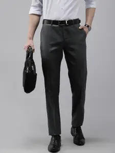 Park Avenue Men Textured Smart Fit Mid-Rise Formal Trousers