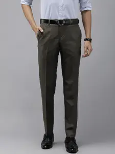 Park Avenue Men Solid Mid-Rise Formal Trouser