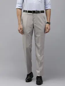 Park Avenue Men Mid-Rise Textured Smart Trousers