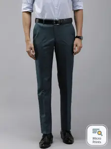 Park Avenue Men Mid-Rise Checked Formal Trouser