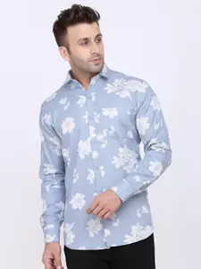 HANUMNTRA Comfort Floral Printed Spread Collar Regular Fit Polycotton Casual Shirt