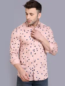 HANUMNTRA Comfort Polka Dot Printed Casual Shirt