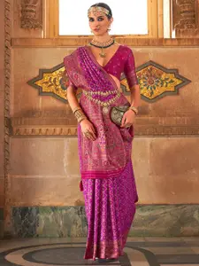 Anouk Ethnic Motifs Woven Design Zari Detailed Banarasi Saree
