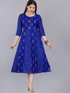 ao services Ethnic Motifs Printed A-Line Ethnic Dress