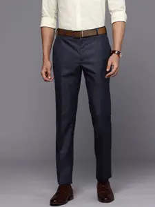 Raymond Men Checked Slim Fit Formal Trousers