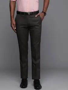 Raymond Men Checked Slim Fit Formal Trousers
