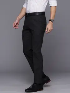 Raymond Men Checked Slim Fit Formal Trousers