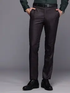 Raymond Men Checked Slim Fit Formal Trousers