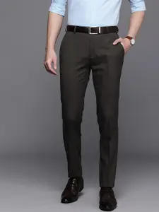 Raymond Men Checked Slim Fit Formal Trousers