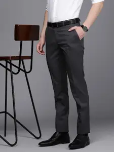 Raymond Men Striped Slim Fit Formal Trousers