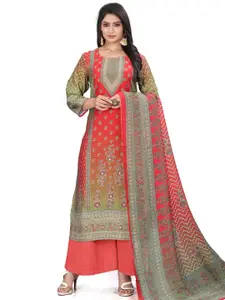 Stylee LIFESTYLE Floral Printed Pure Silk Unstitched Dress Material