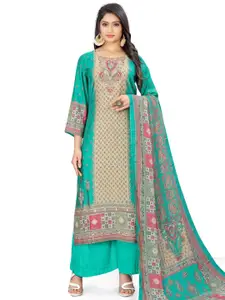 Stylee LIFESTYLE Floral Printed Pure Silk Unstitched Dress Material