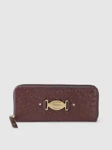 Hidesign Women Textured Leather Zip Around Wallet